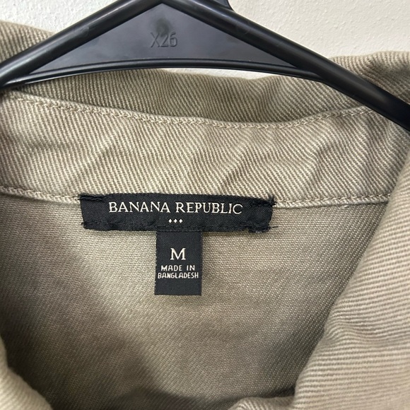 Banana Republic Green Lightweight Shirt Jacket - Picture 3 of 3